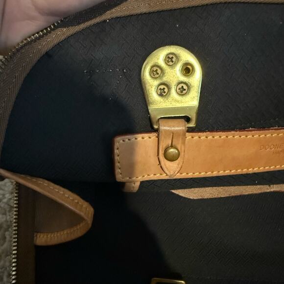 Dooney & Bourke Vintage Canvas and Leather Cabriolet Dome Satchel Bag - Picture 6 of 7